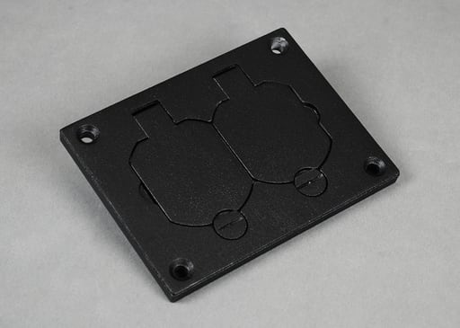 The Wiremold Co - Wiremold 828R-TCAL-BK Omnibox™ Rectangular Black Duplex Cover Plate