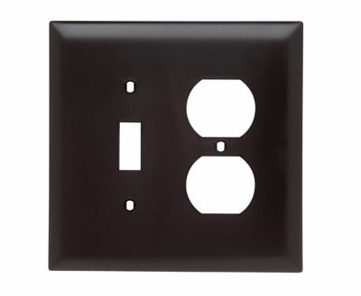 Pass & Seymour / Legrand - Pass & Seymour TPJ18 2Gang Wall Plate, Toggle / Duplex, Nylon, Jumbo - Brown