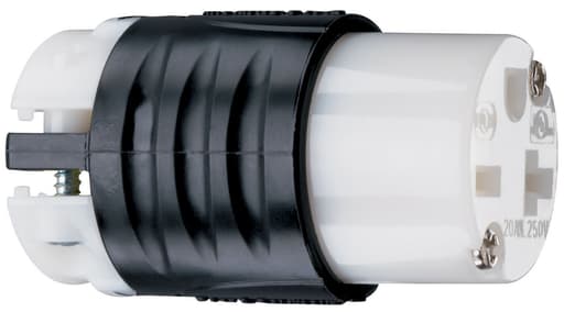 Pass & Seymour / Legrand - Pass & Seymour PS5469-X 20Amp 250V, Straight Blade Connector, 2Pole 3Wire, Black & White