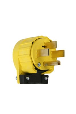 Pass & Seymour / Legrand - Pass & Seymour 5745-AN 50Amp 125/250Volt, Angle Plug, Yellow