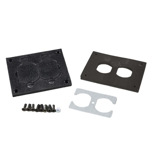 The Wiremold Co - Wiremold 828PR-BRN 3-3/16 x 4-1/8" Brown Polycarbonate Floor Box Duplex Cover Plate