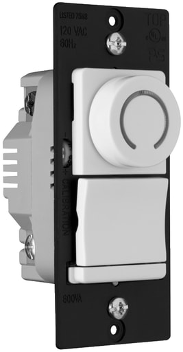 Pass & Seymour / Legrand - Pass & Seymour DRSC53-PWV Continuously Variable Preset Fan Speed Control, 5A/3way/Single Pole - White