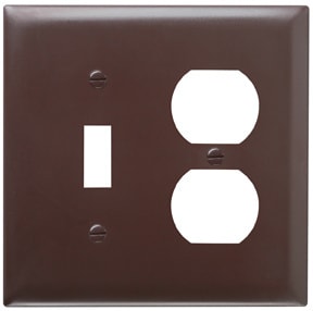 Pass & Seymour / Legrand - Pass & Seymour SP18 2Gang Wall Plate, Toggle/Duplex, Standard - Brown