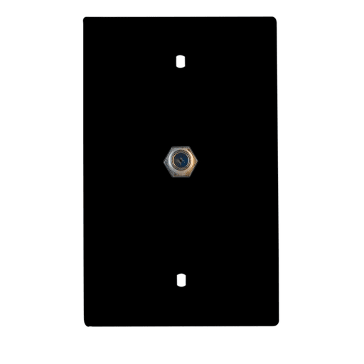 Pass & Seymour / Legrand - On-Q TPCATV-BK 1-Gang 1-F-Coaxial Connector Black Nickel Plated Steel Standard Communication Wallplate