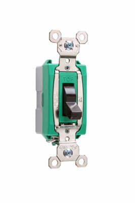 Pass & Seymour / Legrand - Pass & Seymour PS30AC1 1pole Toggle Switch, Back & Side Wire, 30A 120/277V - Brown