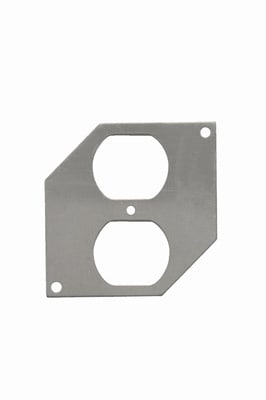 Pass & Seymour / Legrand - Pass & Seymour 4600-8P Heavy Cast Aluminum Cover Mounting Plate for Duplex Receptacle - Gray