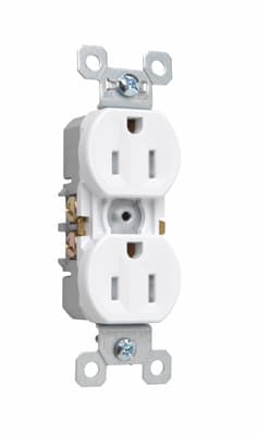 Pass & Seymour / Legrand - Pass & Seymour 3232-TRSW Tamper-Resistant, Duplex Self--Grounding Receptacle. 15 Amp, 125 Volt, White