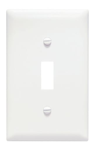 Pass & Seymour / Legrand - Pass & Seymour TP1-W 1Gang Wall Plate, Toggle Switch, Nylon, Standard - White