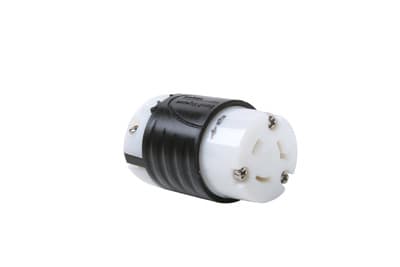 Pass & Seymour / Legrand - 20A NEMA Connector L720 - Black Back, White Front Body