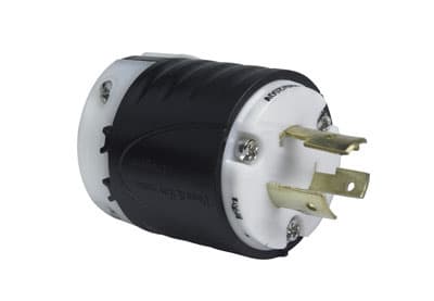 Pass & Seymour / Legrand - Pass & Seymour L1020-P Turnlok Plug NEMA, 3wire, 20A 125/250v - Black & White