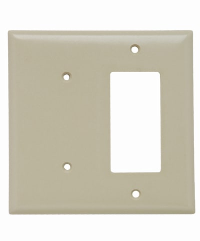 Pass & Seymour / Legrand - Pass & Seymour SP1426-I 2Gang Wall Plate, Decorator/Blank, Standard - Ivory