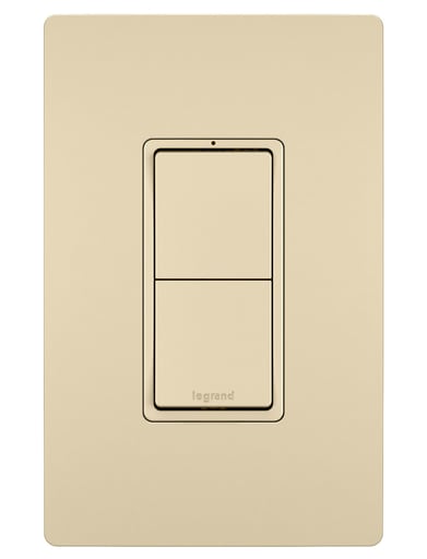 Pass & Seymour / Legrand - Pass & Seymour RCD11I Combination Switch, (2) Single Pole, 15A 120V - Ivory