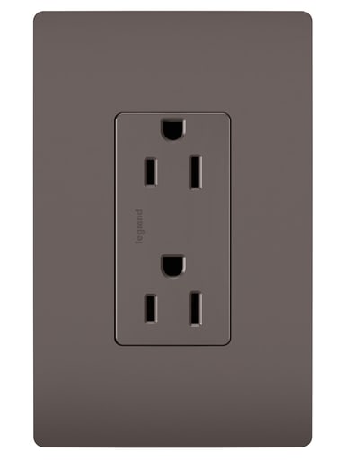 Pass & Seymour / Legrand - Pass & Seymour 885 Receptacle Sierraplex 15Amp 125Volt Screw Terminal, Speedwire, Brown
