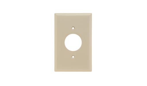 Pass & Seymour / Legrand - Pass & Seymour SPJ7-I 1-Gang 1-Single Receptacle Ivory Smooth Thermoset Plastic Junior-Jumbo Wallplate