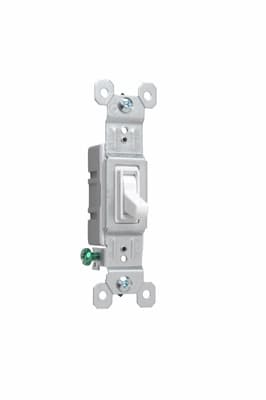 Pass & Seymour / Legrand - Pass & Seymour 660-WG 15 Amp 120 VAC 1-Pole White Thermoplastic Toggle Switch