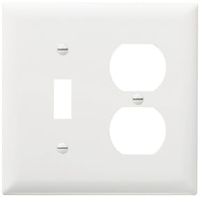 Pass & Seymour / Legrand - Pass & Seymour SP18-W 2Gang Wall Plate, Toggle/Duplex, Standard - White