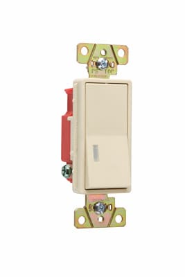 Pass & Seymour / Legrand - Pass & Seymour 2625-I Single Pole, Back and Side Wire, Illuminated Decorator Switch, 20 amps, 120V - Ivory