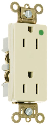 Pass & Seymour / Legrand - Pass & Seymour 26362-HG Heavy-Duty Decorator Hospital Grade Duplex Receptacle, Back & Side Wire, 20A 125V - Brown