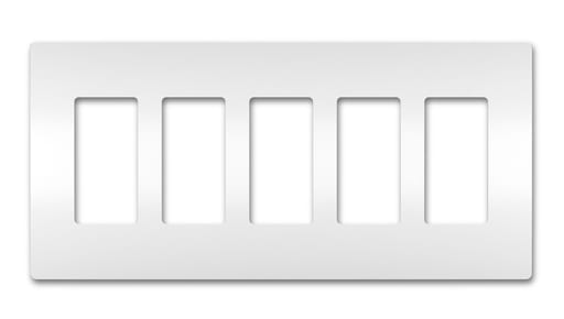 Pass & Seymour / Legrand - Pass & Seymour RWP265-W 5Gang Screwless Wall Plate, Radiant® - White
