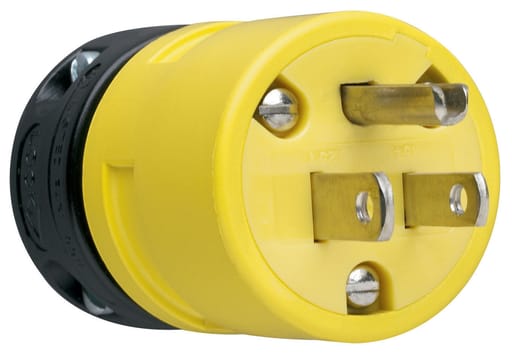 Pass & Seymour / Legrand - Pass & Seymour 1447 Straight Blade Rubber Plug 15A 125V 5-15P