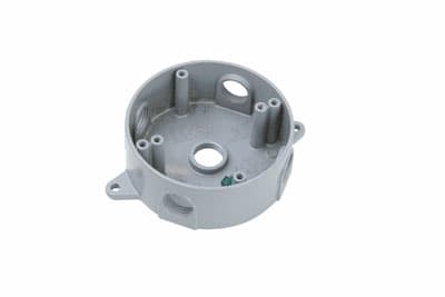 Pass & Seymour / Legrand - Pass & Seymour WPRB25 5-Hole 16.1 In. Gray Die-Cast Aluminum Round Weatherproof Box
