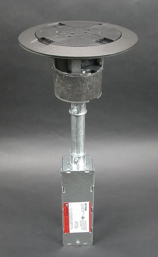 The Wiremold Co - Wiremold RC7ATCAL 7 x 16-1/2" 20 Amp Aluminum Surface Style Poke-Through Assembly