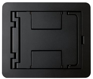 The Wiremold Co - Wiremold FPBTCBK 6-1/2 x 7-3/4" Black Die-Cast Aluminum Floor Box Blank Cover Assembly