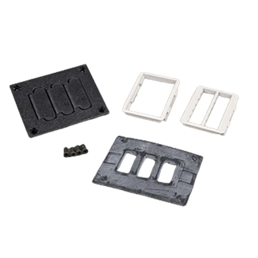 The Wiremold Co - Wiremold 829PFLRT-BLK Communications Cover Plate
