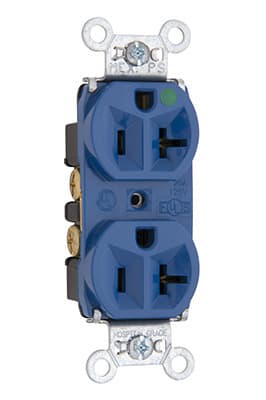 Pass & Seymour / Legrand - Pass & Seymour 8300HBL Hospital Grade, Special Receptacle Duplex 20A, 125V