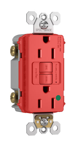 Pass & Seymour / Legrand - Pass & Seymour 1597-HGRED 15A 125V Self Test GFCI Hospital Grade Red
