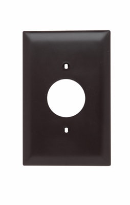 Pass & Seymour / Legrand - Pass & Seymour TPJ7 1Gang Wall Plate, Single Receptacle, Nylon, Jumbo - Brown