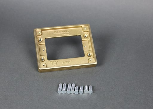 The Wiremold Co - Wiremold 817T 4.524 x 3.48" 1-Gang Brass Floor Box Tile Flange
