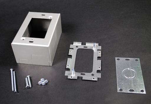 The Wiremold Co - Wiremold AL2044 4-5/8 x 3-1/16 x 2-1/4" 1-Gang 1-Channel Aluminum Raceway Device Box