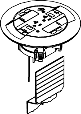 The Wiremold Co - Wiremold 881CTCGY 5-1/2 x 6 x 4-1/4" PVC Floor Box Cover Kit with Gray Flange
