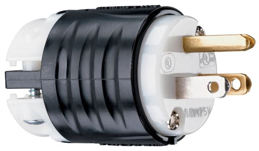 Pass & Seymour / Legrand - Pass & Seymour PS5266-X 15Amp 125V, Plug, 2Pole 3Wire, Black & White