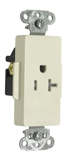 Pass & Seymour / Legrand - Pass & Seymour TR26361LA Tamper Resistant Back and Side Wire 20 Amp 125 Volt Heavy Duty Decorator Spec Grade Single Receptacle