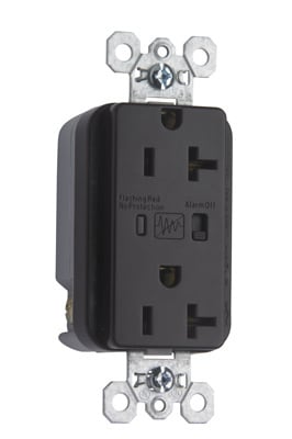 Pass & Seymour / Legrand - Pass & Seymour 5362-SP Surge Protective Extra Heavy-Duty Duplex Receptacle, Back & Side Wire, 20A 125V - Brown