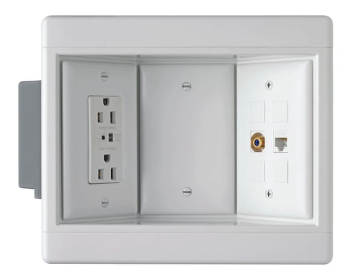 Pass & Seymour / Legrand - Pass & Seymour TV3W-TVSSW 3-Gang White Plastic Recessed TV Box