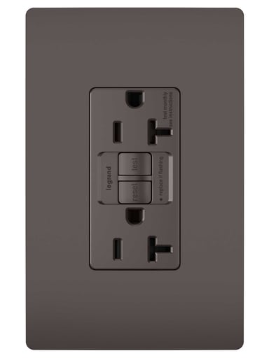 Pass & Seymour / Legrand - Pass & Seymour 2097-TR 20A 125V Self-Test Tamper-Resistant GFCI Brown