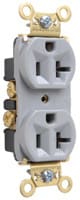 Pass & Seymour / Legrand - Pass & Seymour PS5362-GRY Heavy-Duty Spec Grade Duplex Receptacle, Back & Side Wire, 20A 125V - Gray