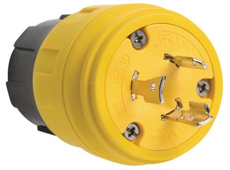 Pass & Seymour / Legrand - Pass & Seymour 26W47 Turnlok® Watertight Plug, 20A 125V, L5-20P, NEMA 4X/6P, IP65/66/67 - Yellow
