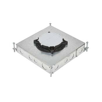 The Wiremold Co - Wiremold RFB4E 13-1/8 x 13-1/8 x 4-1/16" Steel Rectangular Recessed Floor Box