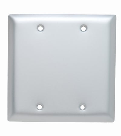 Pass & Seymour / Legrand - P&S SA23 SMOOTH ALUMINUM 2G 2 BLANK