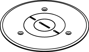 The Wiremold Co - Wiremold 896PCK-BLK 5-1/2" Black Polycarbonate Floor Box Communication or Power Cover Plate