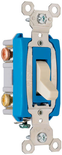 Pass & Seymour / Legrand - Pass & Seymour PS15AC3-I 3way Toggle Switch, Back & Side Wire, 15A 120/277V - Ivory