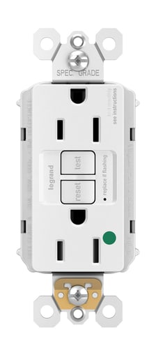 Pass & Seymour / Legrand - Pass & Seymour PT1597-HGW 15A 125V Plugtail Self-Test GFCI Duplex Receptacle, Hospital Grade - White