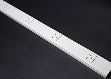 The Wiremold Co - Wiremold V24GB506 60" 6" Center Distance Ivory Steel Single Raceway Multi-Outlet Strip