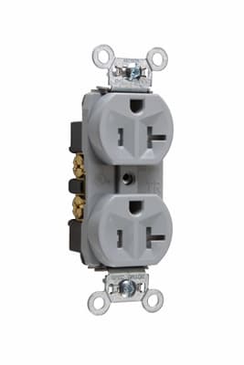 Pass & Seymour / Legrand - P&S TR5262GRY RECEP DUP TR B+S WIRE