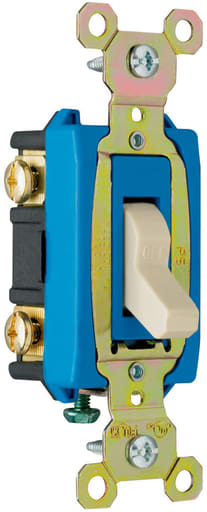 Pass & Seymour / Legrand - Pass & Seymour CSB15AC2-GRY Construction 2pole Switch, Back & Side Wire, 15A 120/277V - Gray