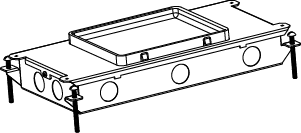 The Wiremold Co - LCAN RFB2-SS STL SHL FLR BX RECT 2-